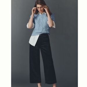 Maeve Collette bow corduroy crop wide leg SOLD OUT